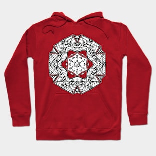 6C Unique Black White Abstract Mandala Hoodie